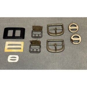 Vintage Buckles-Metal, Plastic, Mother Of Pearl-Sewing/Crafting Buckles -Lot 9-